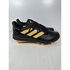 adidas Adizero Afterburner 8 Black Yellow Baseball Cleats Men’s Size 12.5 H00974